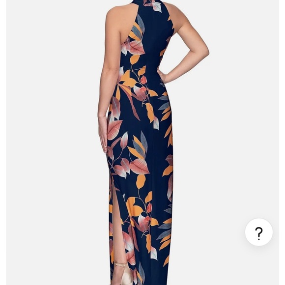 Rachel Rachel Roy Maxi high neck dress- dark blue floral size small - Picture 3 of 3